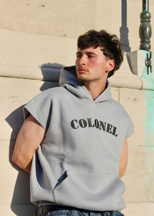 Colonel sleeveless hoodie